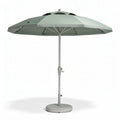 Parasol ogrodowy z regulacją 300 x 300 x 250cm szary poliester stalowa podstawa